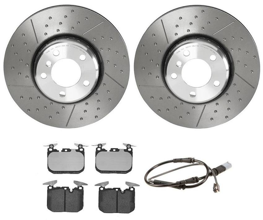 Brembo Brake Pads and Rotors Kit - Front (340mm) (Low-Met)